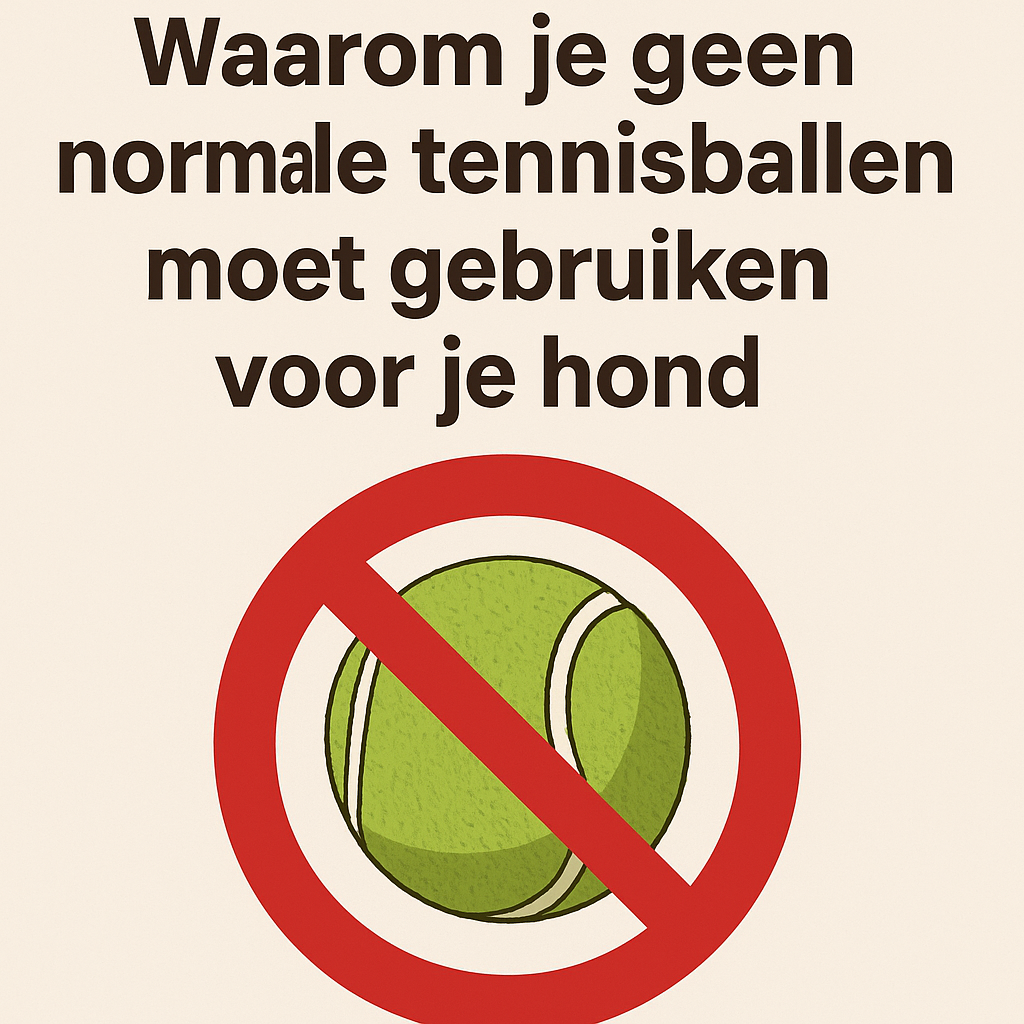 Waarom je geen normale tennisballen moet gebruiken voor je hond