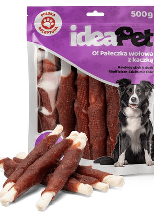 IdeaPet Pałeczki wołowe z kaczką 30cm 500g