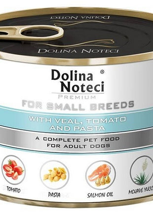 Dolina Noteci Premium Pies Mały Cielę, pomidor i makaron puszka 185g