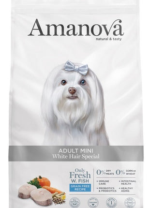 Amanova Dog Adult Mini White Hair Special 800g