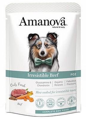 Amanova Dog Adult Irresistible Beef - wołowina saszetka 300g [P02]