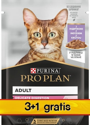 Purina Pro Plan Cat Delicate indyk saszetka 4x85g 3+1 gratis
