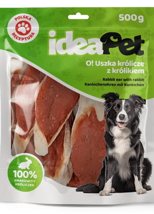 IdeaPet Uszka królicze z królikiem 500g