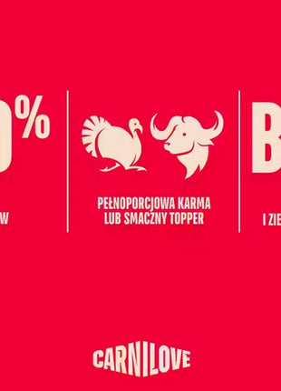 Carnilove Dog Turkey & Buffalo - indyk i bawół saszetka 300g