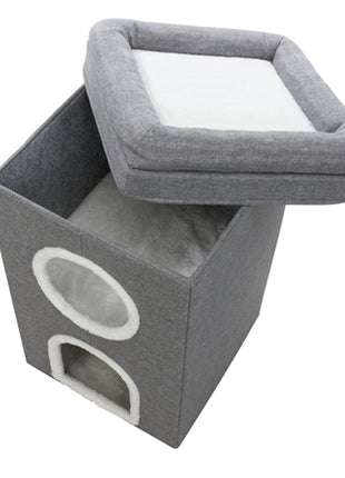 Trixie Krabpaal Cat Tower Saul Grijs