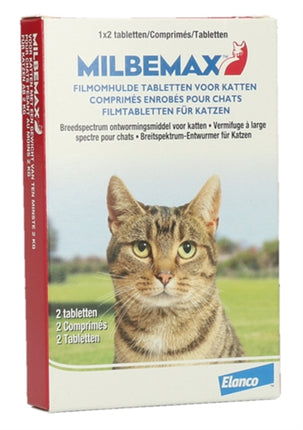 Milbemax Tablet Ontworming Kat 2-8Kg 2Tbl