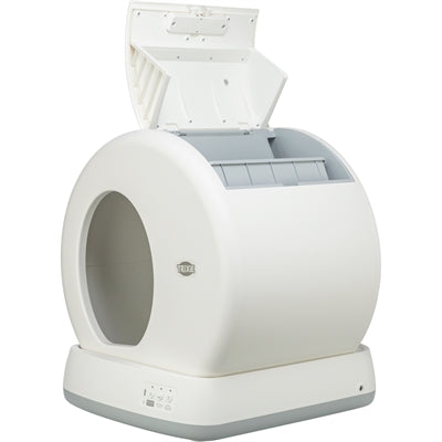 Trixie Self-Cleaning Cat Litter Box, Plastic, White