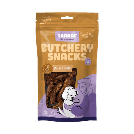 Braaaf Butchery Snacks Kippennekken 125 g