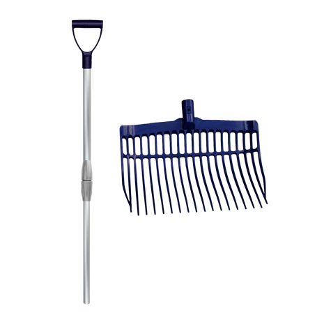 Mestvork met steel Blauw