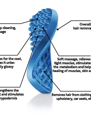 Pet+Me Cat Hair Brush Kort haar Blauw