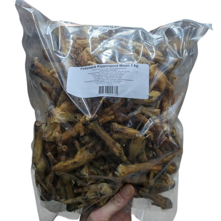 Petsnack Kippenpoten Gerookt Bruin