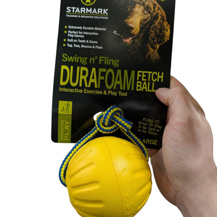 Starmark Swing 'N Fling Durafoam Fetch Bal Aan Koord - Vrijwel onverwoestbaar
