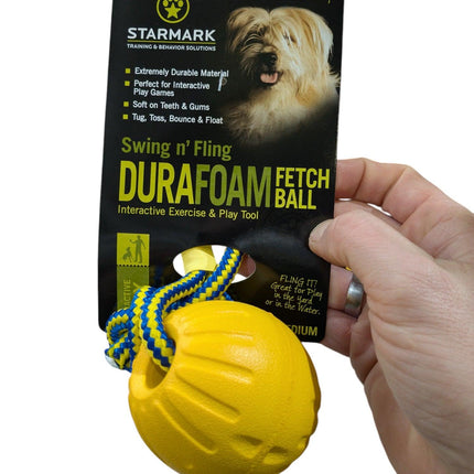 Starmark Swing 'N Fling Durafoam Fetch Bal Aan Koord - Vrijwel onverwoestbaar