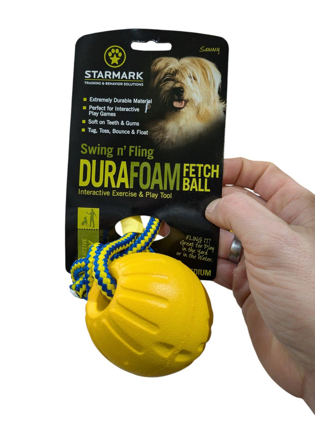 Starmark Swing 'N Fling Durafoam Fetch Bal Aan Koord - Vrijwel onverwoestbaar