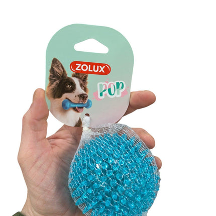 Zolux Pop TPR Stekelbal Turquoise – Apporteerbal met Tandvleesmassage – 8 cm