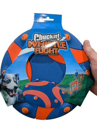 Chuckit Whistle Frisbee - Grote frisbee met leuk geluidje - Voor middelgrote & grote honden