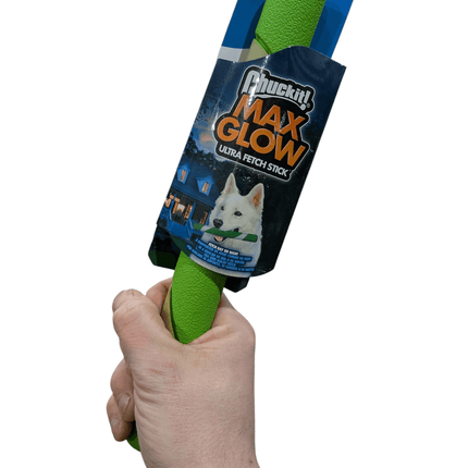 Chuckit Max Glow Ultra Fetchstick Groen - Geeft licht in het donker